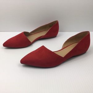 Naturalizer Tennessee d'Orsay Flats in Red NEW